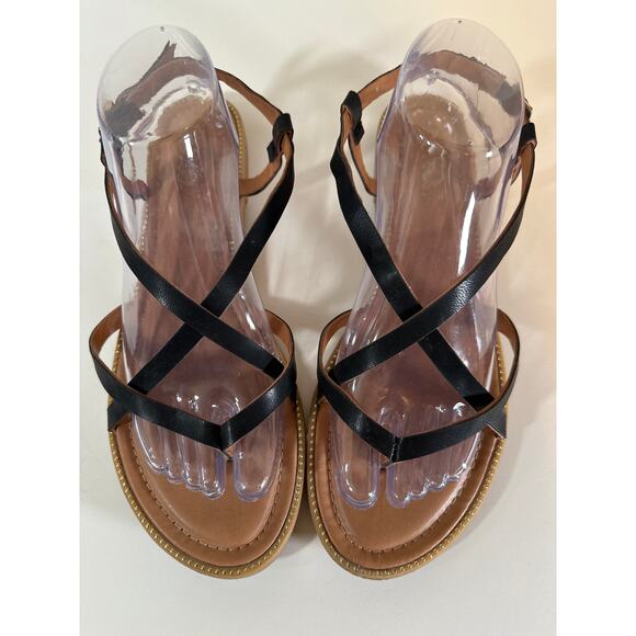 XOXO Black Strappy Sandals Size 10 Nordstrom Boho Summer - Picture 1 of 8